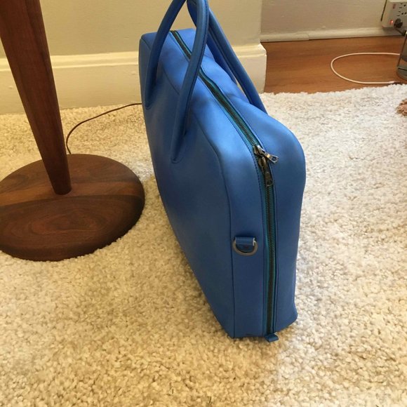 Isaac Reina Bond Satchel in cyan - laptop or weekender! - Picture 3 of 15